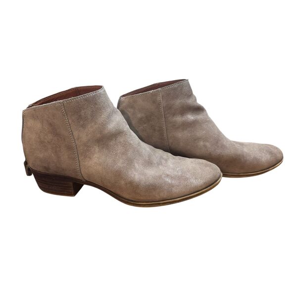 Lucky Brand Bremma Bootie, Taupe/Gray‎ Suede, Womens Size Size 10 - Picture 1 of 7